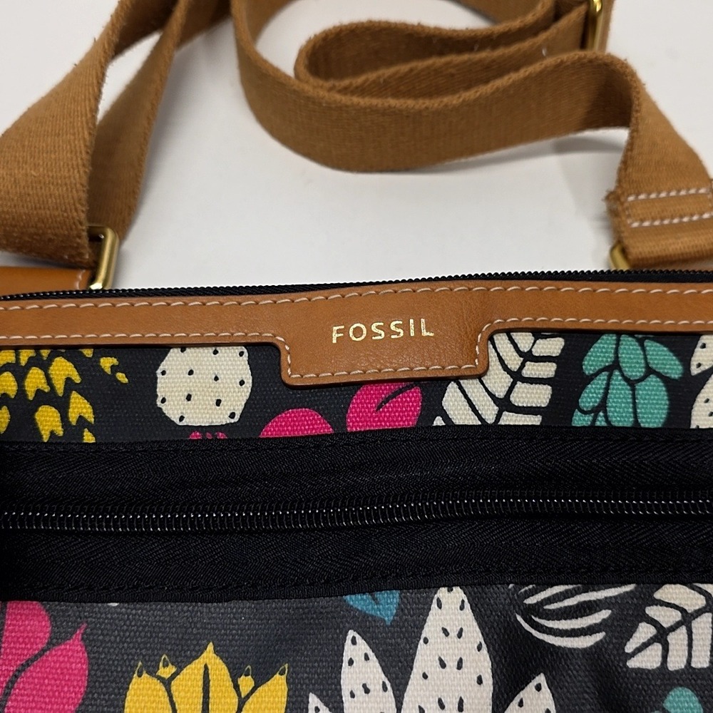 Fossil Eliza Crossbody Bag Purse Floral Botanical Summer Boho Festival - Picture 3 of 10
